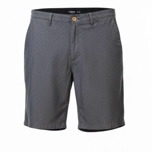 Hurley Men's Charcoal Gray Chambray Chino Flat Front Walking Shorts Size 34
